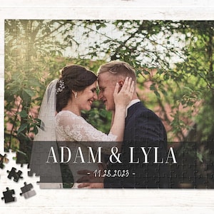 Personalized Puzzle, Wedding Gift for Couple, Engagement Gift, Custom Photo Jigsaw Puzzle, Newlywed Christmas Gift, Valentines Day Gift