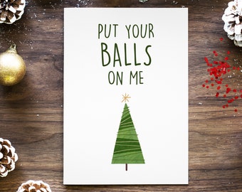 Naughty Christmas Card For Husband, Sexy Christmas Card For Boyfriend, Funny Christmas Gifts For Men, Xmas Holiday Greeting Card For Him