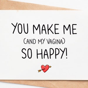 Naughty Valentines Day Card For Him, Sexy Valentines Day Gift For Husband Fiance Or Boyfriend, Funny Valentines Card For Men