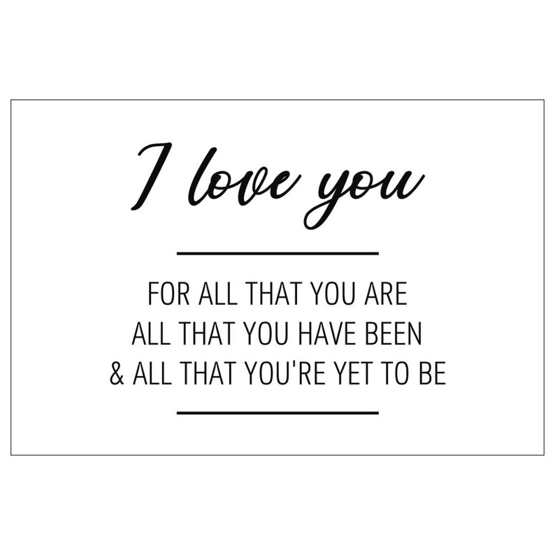 I Love You Card, Valentines Gift for Him or Her, Romantic Anniversary ...