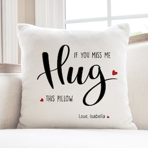 Hug This Pillow Case, Personalized Pillow Cover, Romantic Valentines Day Gift for Him or Her, Anniversary Gift for Husband or Boyfriend