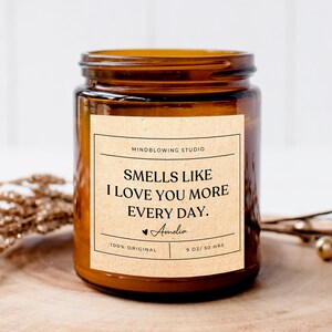 I Love You Candle, Personalized Valentines Day Gifts for Him or Her, Anniversary Gift for Husband or Boyfriend, Custom Love Gift