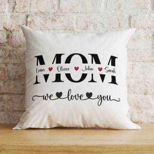 Personalized Mom Pillow Cover, Mothers Day Gift from Son, Mom Birthday Gift from Daughter, Love Gift for Mom, Mum Christmas Gift, Mama Gift