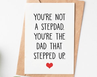Fathers Day Card For Step Dad, Bonus Dad Card, Stepfather Card, Fathers Day Gift For Stepdad, Bonus Dad Gift, Stepfather Gift
