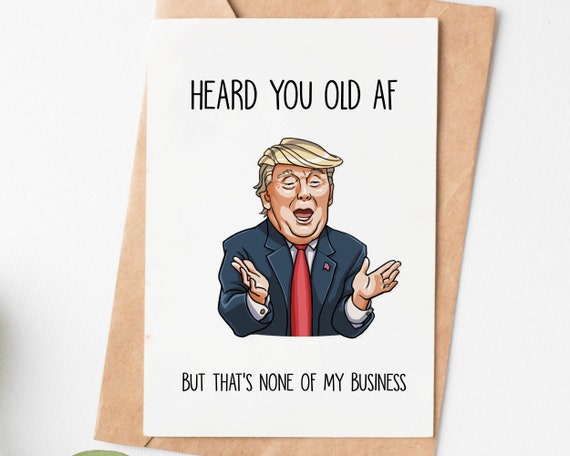 Lustige Trump-Geburtstagskarte Für Freundin – Humorvolles Geschenk