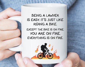 Essere un avvocato è facile tazza divertente, divertente avvocato regalo, avvocato sarcastico tazza, Law School studente regalo di laurea, regalo di Natale