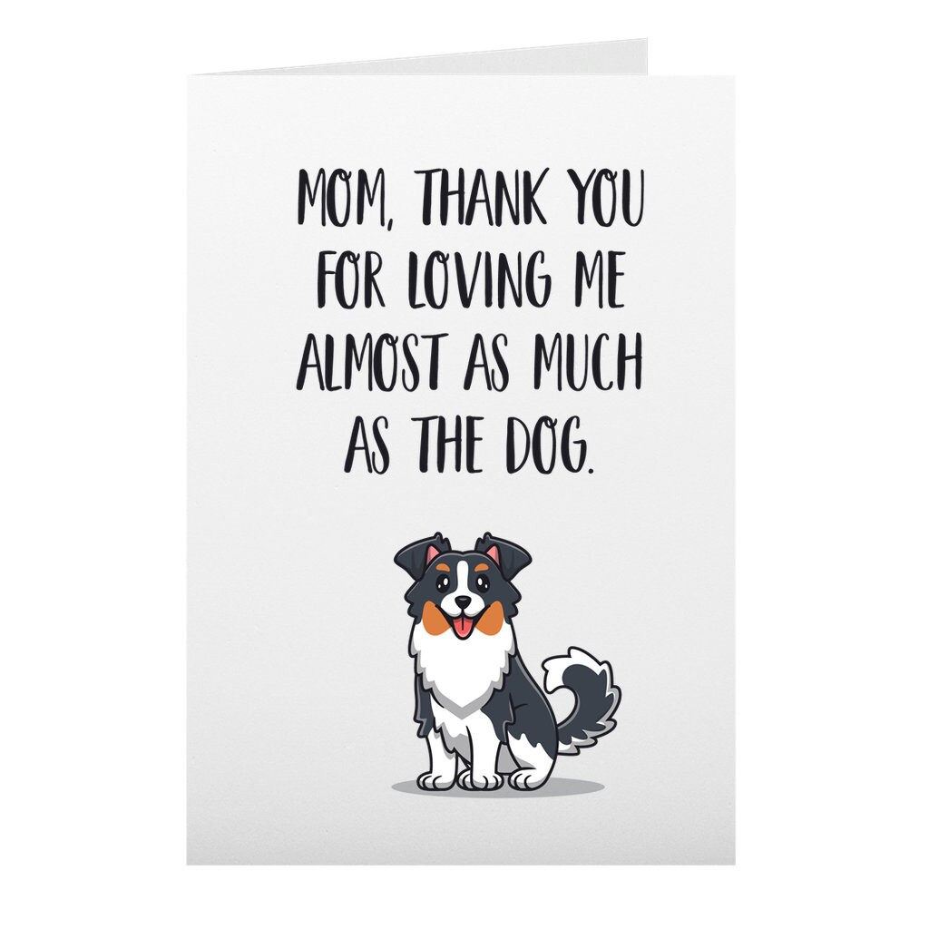 Funny Mothers Day Card Thanks for Loving Me Almost as Much as - Etsy Denmark