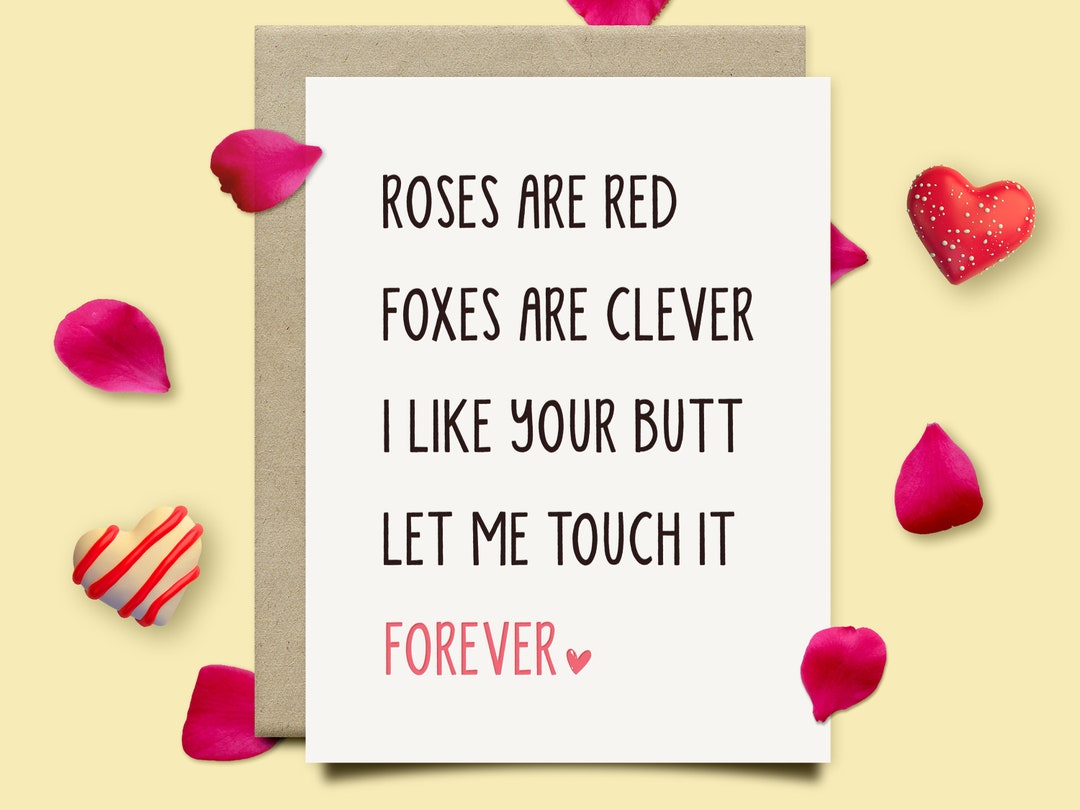 Funny Valentines Day Card for Him or Her, First Anniversary Gift for ...