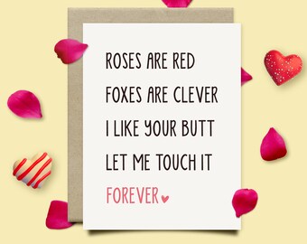 Funny Valentines Day Card For Him or Her, First Anniversary Gift For Husband Wife, 1st 2nd 3rd Wedding Anniversary Gift For Him