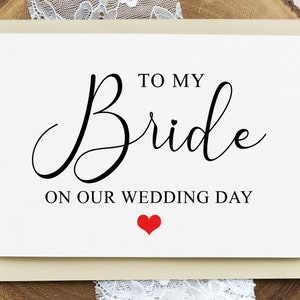 To My Bride On Our Wedding Day Card, Future Mrs Card, Bridal Card, Wedding Card For Bride, Bride Wedding Gift From Groom