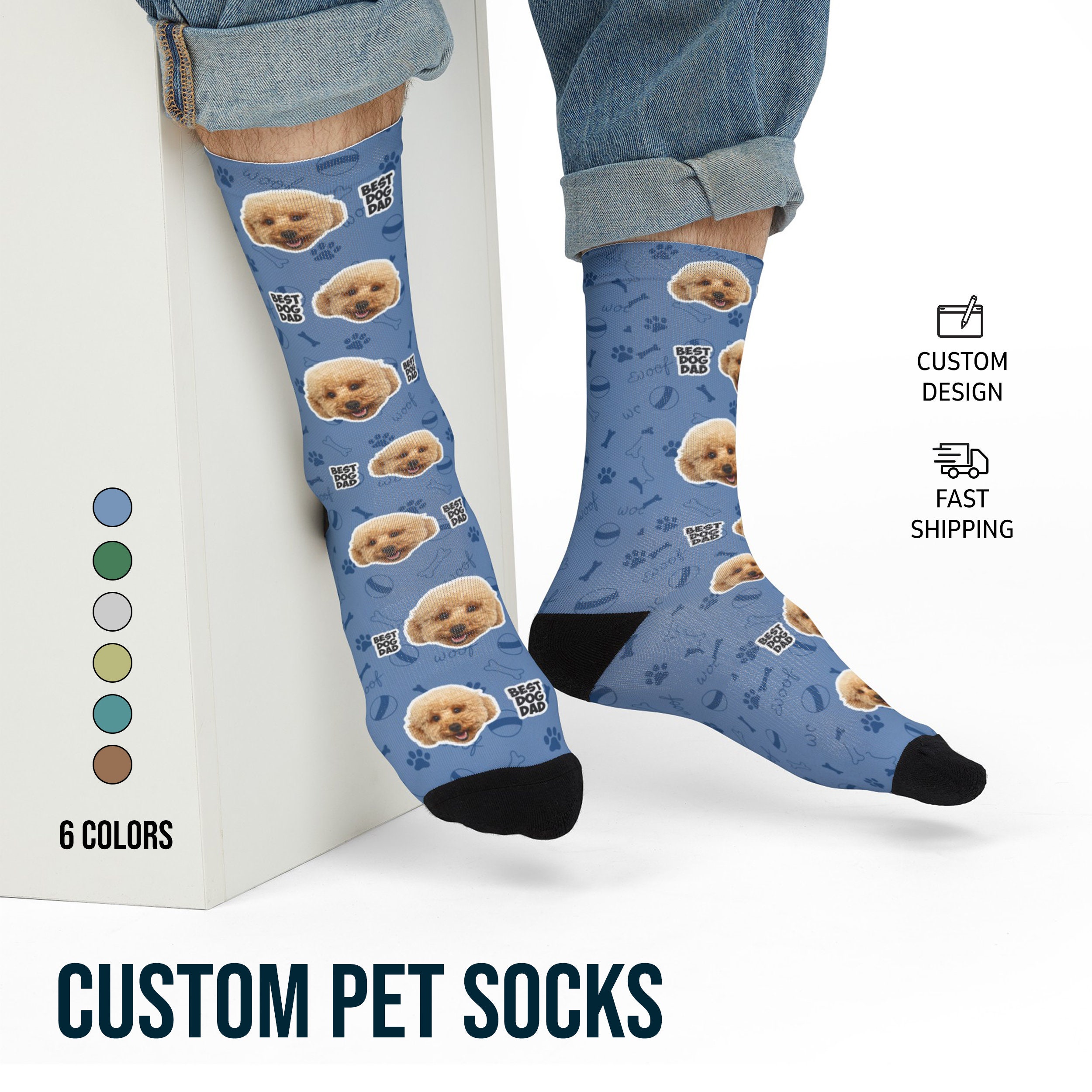 Calze Personalizzate Per Gli Amanti Dei Cani - Calze - Foto 5