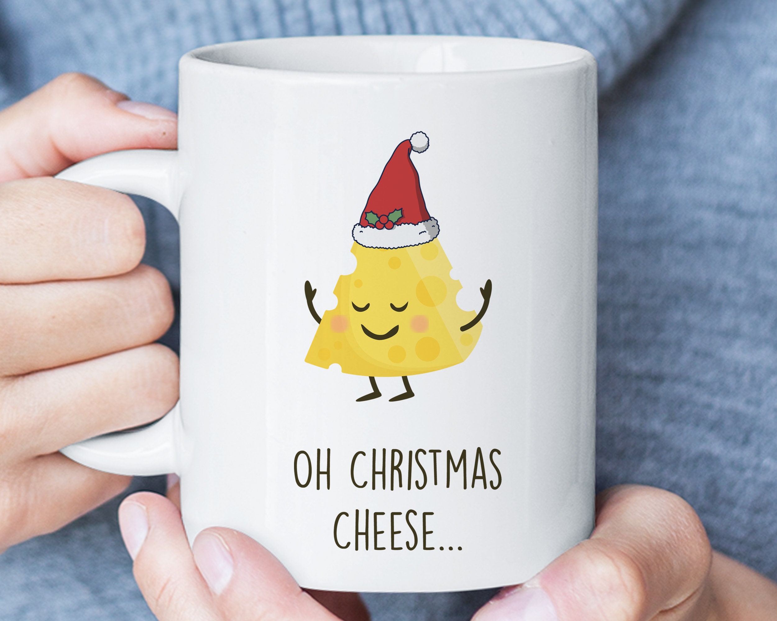 Funny Pun Christmas Mug Oh Christmas Cheese Xmas Holiday Mug Etsy