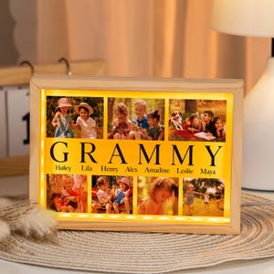 Grammy Photo Light Box, Personalized Mothers Day Gift for Nana, Grandma Custom Night Light, Grandmother Birthday Gift, Grandma Light Up