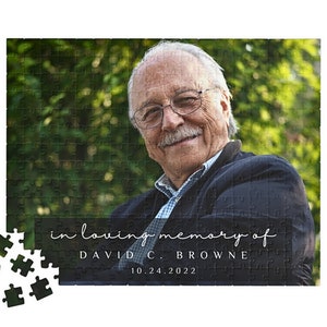 In Loving Memory Remembrance Gift, Personalized Puzzle, Custom Jigsaw Puzzle, Photo Memorial Keepsake, Condolence Loss Sympathy Gift