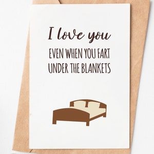 Funny I Love You Card, 1 Year Anniversary Card For Boyfriend, Paper Anniversary Gift For Him, Husband Or Fiance Birthday Card