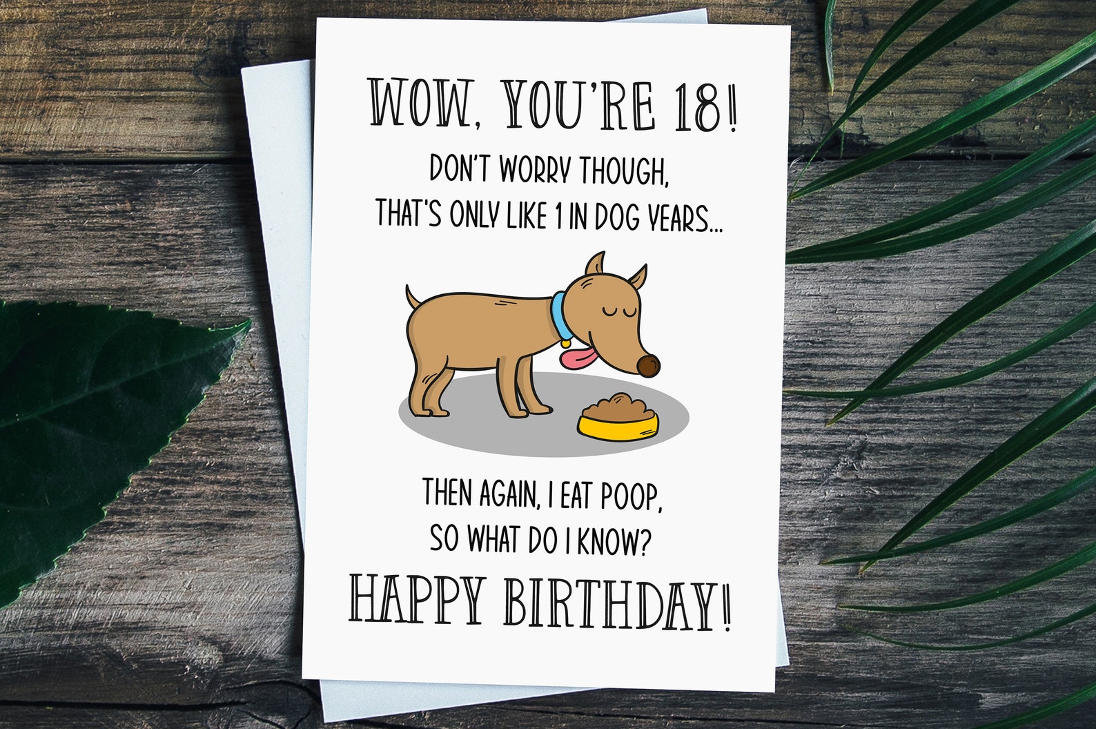 Lustige 18. Geburtstagskarte 18. Geburtstagskarte für Hund Etsy