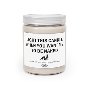 Sexy Valentines Day Gift for Him, Aromatherapy Soy Candle, 9oz Scented Candle, Naughty Anniversary Gift for Husband, Boyfriend Gift