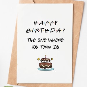 26th Birthday Card For Him Or Her, 26th Birthday Gift For Best Friend Sister Brother Boyfriend Girlfriend, Turning 26 Card For Friends