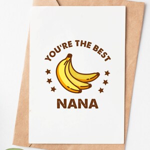 You&#39;Re The Best Nana Card, Mothers Day Card For Grandma, Grandmother Card, Grandma Birthday Card, Grandma Mothers Day Gift, Mimi Gift