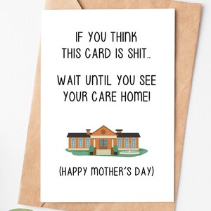 Funny Mothers Day Card, Happy Mother&#39;S Day Card For Mom, Rude Mothers Day Gift From Daughter Or Son, Mum Card, Mommy Card