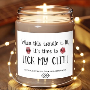 Funny Valentines Day Gift for Him, 9oz Soy Candle, Scented Candle, Naughty Anniversary Gift for Men, Husband Boyfriend Valentines Gift