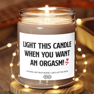 Naughty Valentines Day Gift for Him or Her, 9oz Soy Candle, Scented Candle, Funny Anniversary Gift for Husband Wife Boyfriend Girlfriend