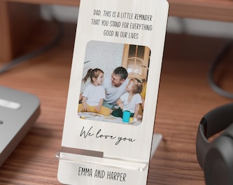 Benutzerdefinierte Handyständer, personalisierte Vatertagsgeschenk, Handyhalter, Telefonständer für Schreibtisch, Papa Geburtstagsgeschenk, Papa Weihnachtsgeschenk