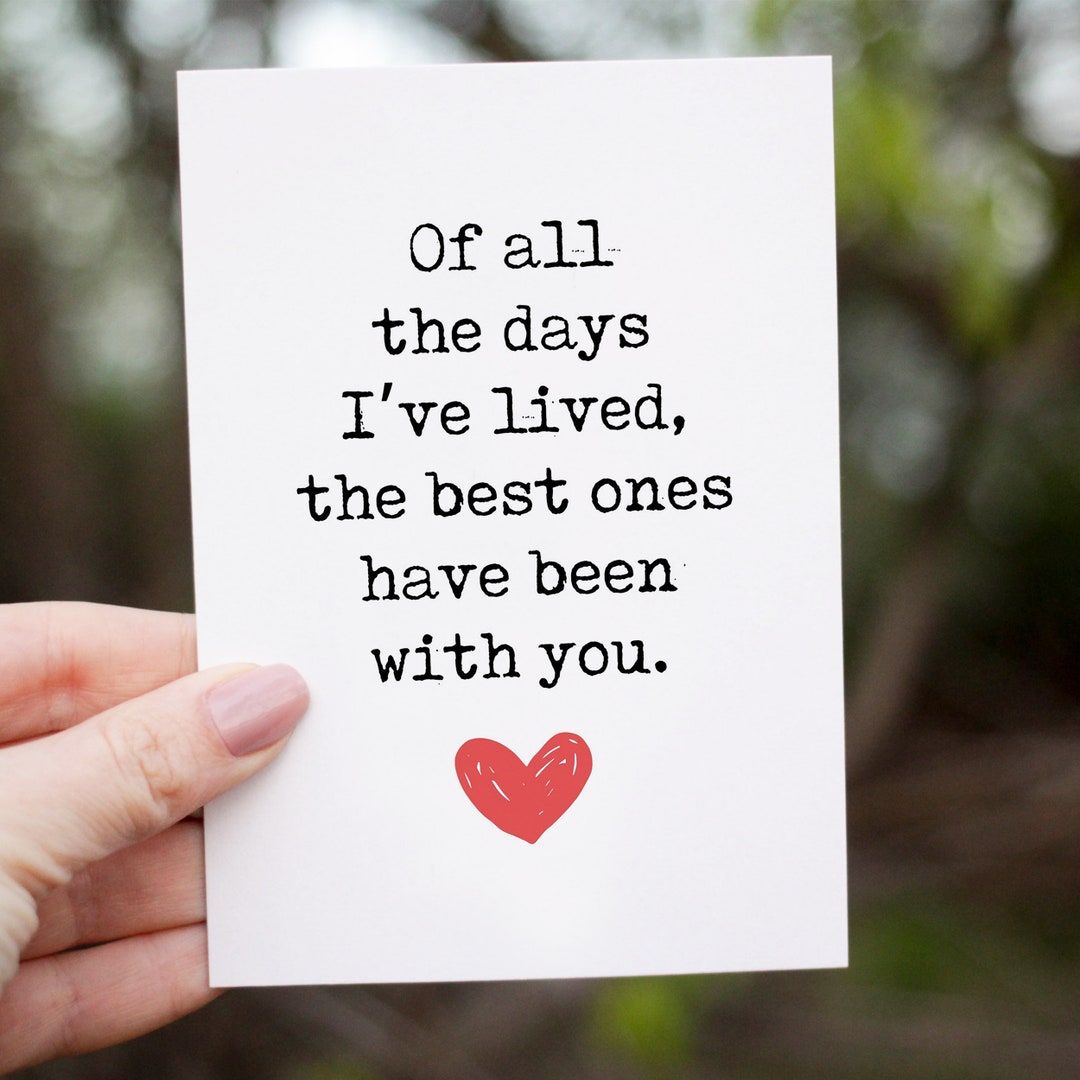 Romantic Valentines Day Card, Anniversary Card for Husband or Boyfriend ...
