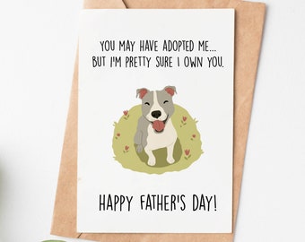 Fathers Day Card For Dog Dad, Funny Dog Dad Card, Happy Fathers Day Gift From Dog, Dog Lover Card, Dog Lover Gift, Dog Dad Gift