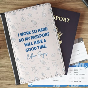 Passport Holder Personalized, Funny Passport Cover, Custom Name Passport Wallet, Travel Accessories, Travel Gift for Him Her Friend