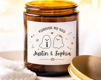 Halloween Candle, Forever My Boo Personalized Candle, Halloween Gift for Wife Husband Boyfriend or Girlfriend, Custom Couple Gift