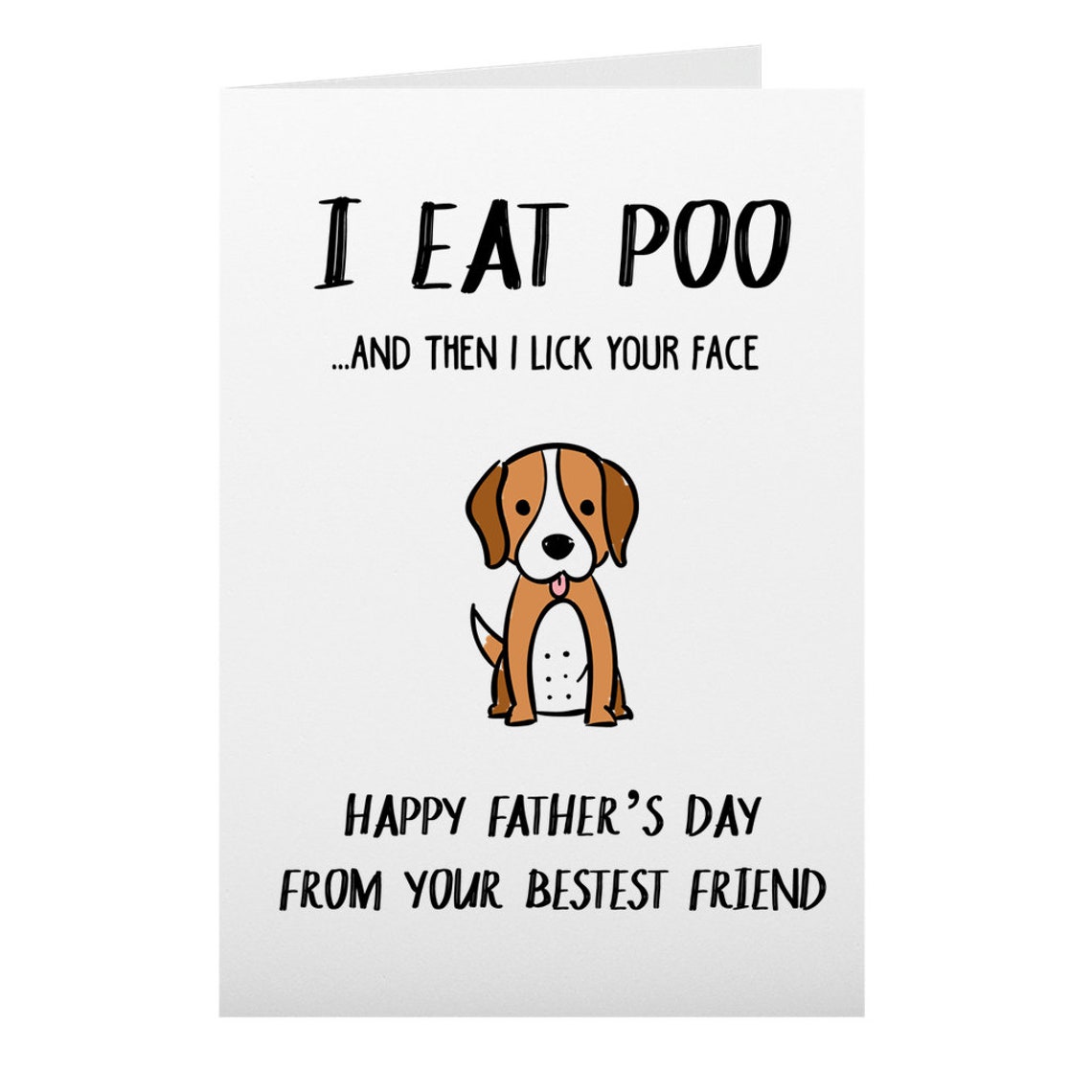 Happy Fathers Day Card From Dog Dog Dad Card Funny Fathers - Etsy