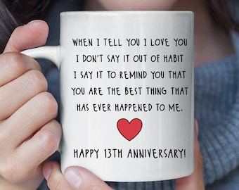 Happy 13th Anniversary Gifts for Men Women, 13th Wedding Anniversary Gift for Husband Wife, Lace Anniversary Gift for Him Her