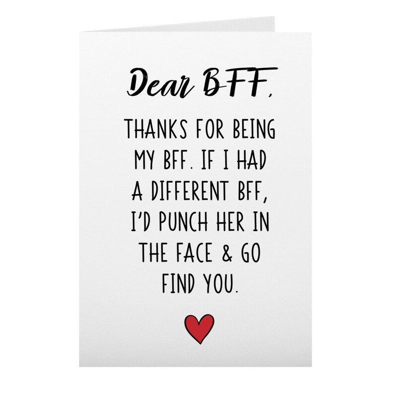 Funny Best Friend Birthday Card Best Friend Birthday Gift Etsy