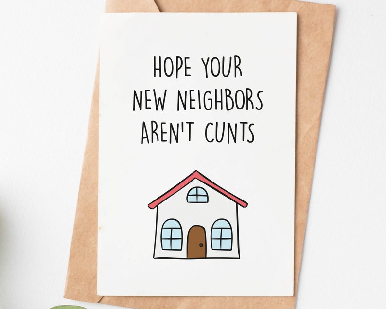 Rude New House Card, Funny New Home Card For Friend, Sarcastic Housewarming Card, Housewarming Gift, First Home Gift, New House Gift immagine 1