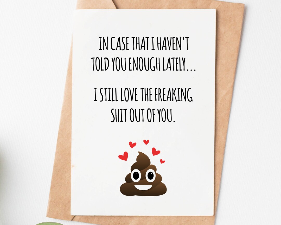 Rude Anniversary Card for Him or Her, Funny 3rd 4th 5th Wedding ...