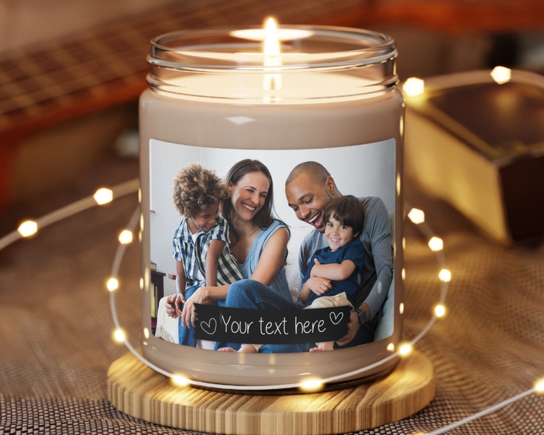 Personalized Photo Candle, Custom Candle, Personalized Anniversary ...