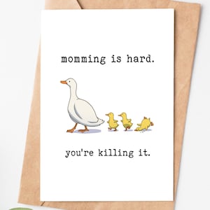 Funny Mothers Day Card For Friend, New Mom Card, New Baby Congratulations Card, Mothers Day Gift For Wife, Parenting Card