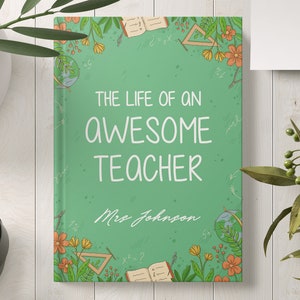 Custom Teacher Notebook, Teacher Appreciation Gift, Teacher Planner Book, Personalized Thank You Gift, Teaching Journal, Christmas Gift