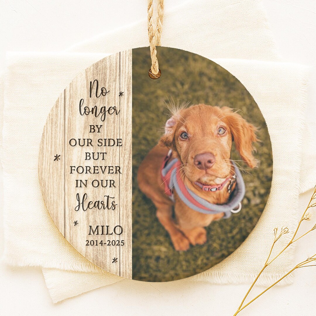 Custom Pet Photo Memorial Ornament, Personalized Dog Loss Christmas ...