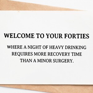 Funny 40th Birthday Card For Sister Or Friend, Heavy Drinking Congratulations Card, Turning 40 Card, 40th Birthday Gift For Women Men