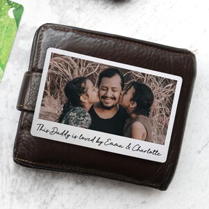 Personalisiertes Vatertagsgeschenk für Papa, Papa-Geburtstagsgeschenk von Kindern, kundenspezifisches Foto-Metallbriefchen-Karte, Papa-Weihnachtsgeschenk von Tochter oder Sohn
