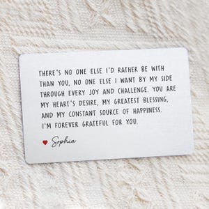 Tarjeta de inserción de billetera personalizada, regalo de aniversario para él, regalo del día de San Valentín, regalo de cumpleaños, regalo de cumpleaños para novio o esposo