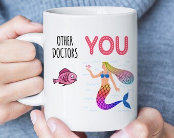 Doctor Mug, Best Doctor Gift, Med School Graduation Gift, Medical Student Birthday Gift, Doctor Christmas Gift, Funny Mermaid Mug