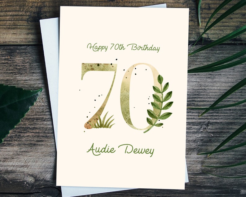 Personalised 70th Birthday Card Daughter Mum Sister Friend Niece – Red Ocean Gifts - Foto 5