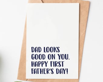 Funny First Fathers Day Card, 1st Fathers Day Card From Baby, New Dad Card, First Fathers Day Gift For Husband, New Dad Gift