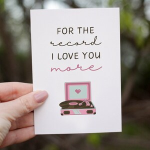 Vintage Love Card, I Love You More Card, Valentines Day Card For Him Her, Anniversary Card For Husband Or Boyfriend, Valentine Gift