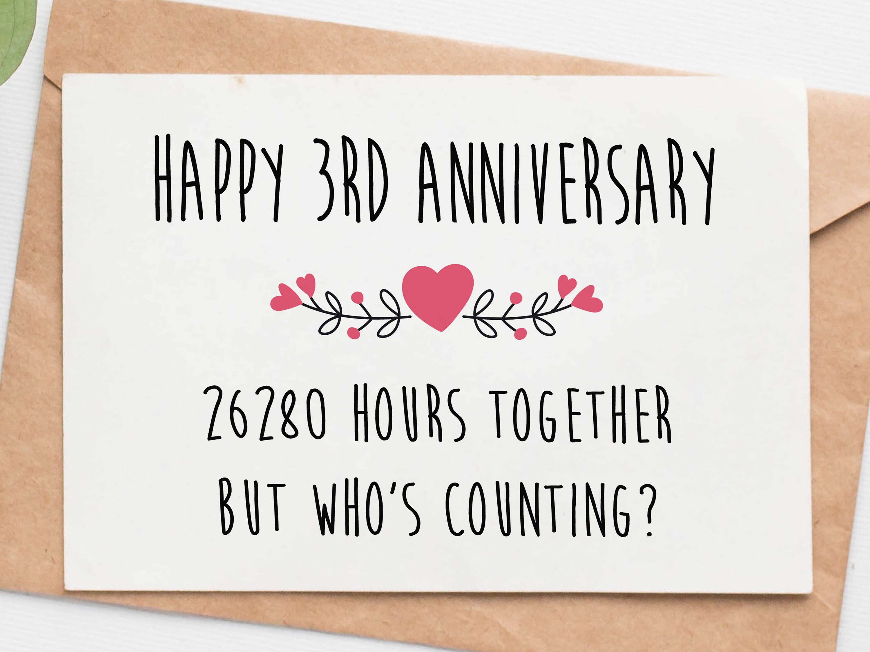 Funny 3rd Anniversary Card for Husband Wife Third Anniversary | Etsy