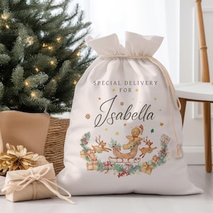 Personalisierte Nikolaussack, Weihnachten Rentier Lebkuchen Geschenktüte, Sonderlieferung Heiligabend Box, Urlaub Geschenktüte, Weihnachtsstrumpf