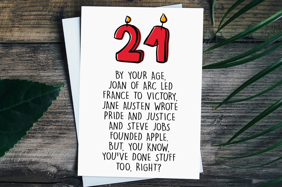 What To Write In A 21st Card